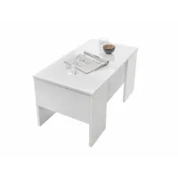subleem table basse avec plateau relevable greco blanc