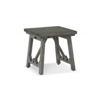 table de chevet bois gris 56x56x56cm - décoration d'autrefois