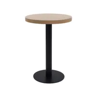 table de bistro table de jardin  table de bar marron clair 60 cm mdf meuble pro frco81620