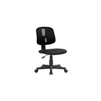chaise de bureau dlazeti, chaise de bureau de travail, siège de bureau ergonomique, 49x43h81/93 cm, noir 8052773857970