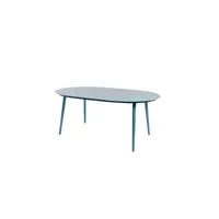 table ovale en aluminium inari bleu madura