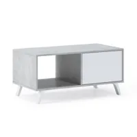 table basse wind ciment-blanc mat, 92x50x45cm mesawindcembl