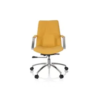 chaise de bureau siège pivotant saranto ii tissu moutarde hjh office