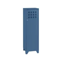 armoire de rangement métal 1 porte bleu