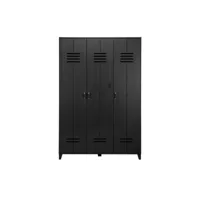 locker - armoire vestiaire 3 portes - couleur - noir 400420-z