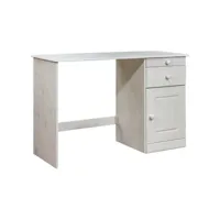 bureau avec tiroirs  bureau d'ordinateur bureau informatique 110x50x74 cm bois de pin massif meuble pro frco85751