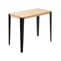 table mange debout lunds 60x120x110cm  noir-naturel. box furniture ccvl60120108 ng-na