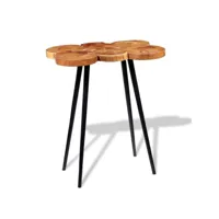 table de bar table haute  table de cuisine bois d'acacia massif 90 x 60 x 110 cm meuble pro frco62356