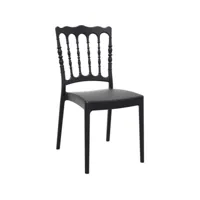 chaise napoléon modèle garden - lot de 20 - materiel chr pro - noir - polypropylène
