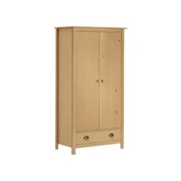armoire de dressing - garde-robe à 2 portes hill 89x50x170 cm bois de pin solide