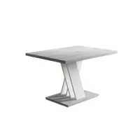 table basse malava - beton et blanc 100 x 70 cm