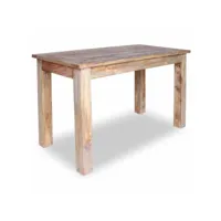 table de salon salle à manger design bois de récupération 120 x 60 x 77 cm helloshop26 0902178