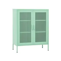 armoire de rangement, commode, meuble de rangement vert menthe 80x35x101,5 cm acier sbc3632 meuble pro