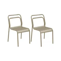 chaises en aluminium eos (lot de 2) sauge