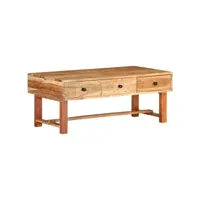 table basse table de salon  bout de canapé 100x50x40 cm bois d'acacia massif meuble pro frco97288