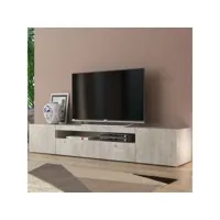 meuble tv design avec portes tiroirs à rabat 200 cm daiquiri concrete l ahd amazing home design