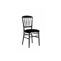 chaise napoléon modèle premium - lot de 8 -materiel chr pro - noir - polypropylène