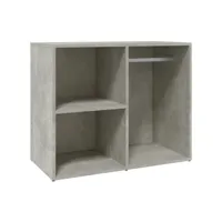 armoire de rangement, armoire de dressing gris béton 80x40x65 cm bois d'ingénierie pks31709 meuble pro