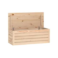boîte de rangement, banc de rangement 89x36,5x33 cm bois massif de pin pewv24143 meuble pro
