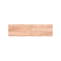 étagère murale marron clair 220x60x4cm bois chêne massif traité
