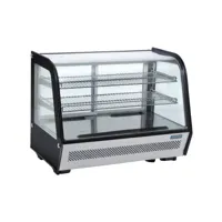 vitrine réfrigérée à poser incurvée 160 l - polar - r600a - acier inoxydable160 697x578x678mm