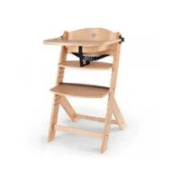 kinderkraft chaise haute bébé enock, 3 en 1, en bois naturel, évolutive, dossier profilé, réglage, naturel kkkenocnat0000