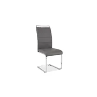 shyra - chaise bicolore style moderne - dimensions 102x41x42 cm - rembourrage en cuir écologique - chaise salle à manger - gris