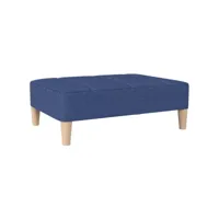 repose-pied, tabouret pouf, tabouret bas pour salon ou chambre bleu 78x56x32 cm tissu lqf39807 meuble pro