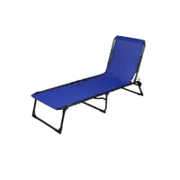 chaise longue bain de soleil coloris bleu 190x85x55cm