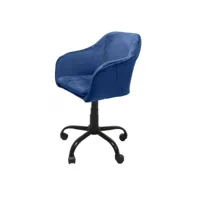 moli - fauteuil pivotant style moderne bureau/cabinet - 79-89x57x46 - réglable - bleu