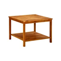 table basse table de salon  bout de canapé 60x60x45 cm bois d'acacia solide meuble pro frco81744