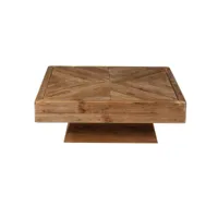 square - table basse bois l 100