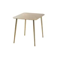 table basse carrée fernand en métal doré h45cm