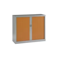 armoire basse à rideaux monoblocs generic 100 x 120 cm alu- merisier 040 h m