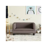 canapé pour enfants confortable canapé sofa de salon - marron 60x40x30 cm similicuir meuble pro frco29486