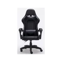 kraft - fauteuil gamer style moderne bureau - 66x62x115 - réglable en hauteur - chaise de bureu - noir