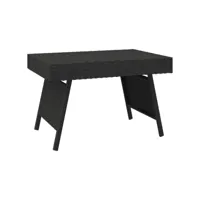 table basse - table de salon - bout de canapé pliable noir 60x40x38 cm résine tressée togp74822