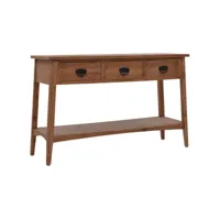meuble d’entrée - table console bois de sapin massif 126x40x77,5 cm marron unique cl0000049416-vdcl-240307-table basse-3549