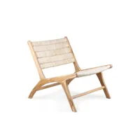 tambunan - fauteuil lounge en teck - couleur - naturel mzm4794