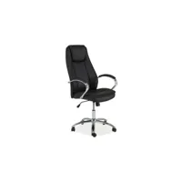 pren - fauteuil ergonomique confortable avec accoudoirs - hauteur 117-127cm - revêtement en cuir écologique - fonction tilt - noir