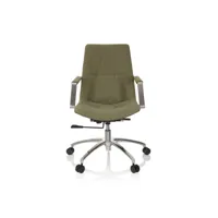 chaise de bureau siège pivotant saranto ii tissu vert hjh office