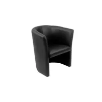 fauteuil cabriolet noir en simili design contemporain - cabri 60187274