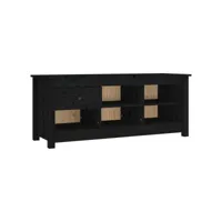 moderne armoire à chaussures noir 110x38x45,5 cm bois de pin massif - meuble étagère à chaussures