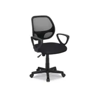 rousseau chaise de bureau hippa polyester noir -asaf38299 meuble pro