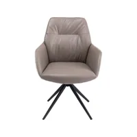 chaise avec accoudoirs pivotante amira grise kare design