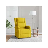 fauteuil inclinable  fauteuil de relaxation jaune tissu meuble pro frco34242