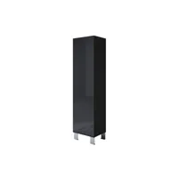 armoire modèle luke v4 (40x177cm) couleur noir avec pieds en aluminium visd004blblpa-1box