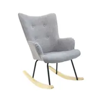 fauteuil à bascule en tissu et métal helsinki