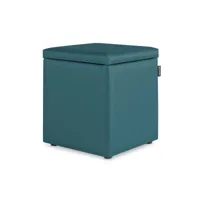 pouf cube rangement similicuir glacier pack 2 unités 3894625