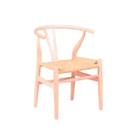 chaise scandinave en bois de frêne naturel et corde écologique - wish silla080